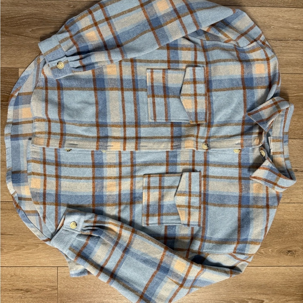 Ford Blue Plaid Button Down Shirt - Picture 4 of 9